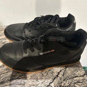 Reebok Kids Black Sneakers with Tan Soles